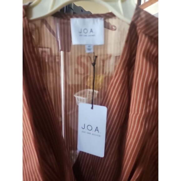 J.O.A. Just one answer anthropologie Stripped cropped blouse size XS sheer CR50 - Picture 2 of 5